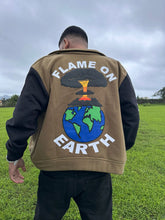 Load image into Gallery viewer, Flame on Earth Varsity Jacket
