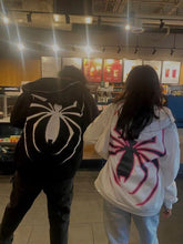 Load image into Gallery viewer, Spiderman Couples Matching Black &amp; White Full Zip up Hoodie - pack of 2
