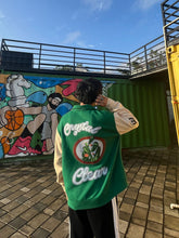 Load image into Gallery viewer, Green Crystal Clear Varsity Jacket
