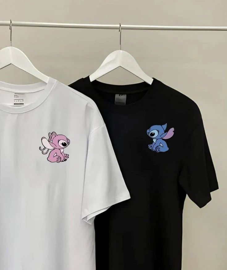 Angel and Stitch Cute couples matching T-shirt