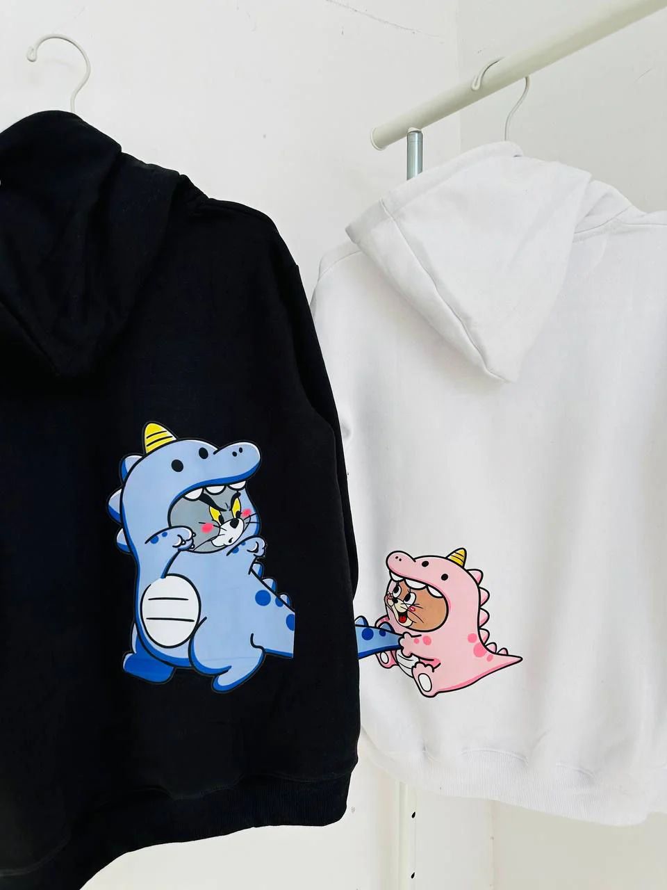 Pack of 2 -Tom And Jerry Dino Couples Matching Hoodie