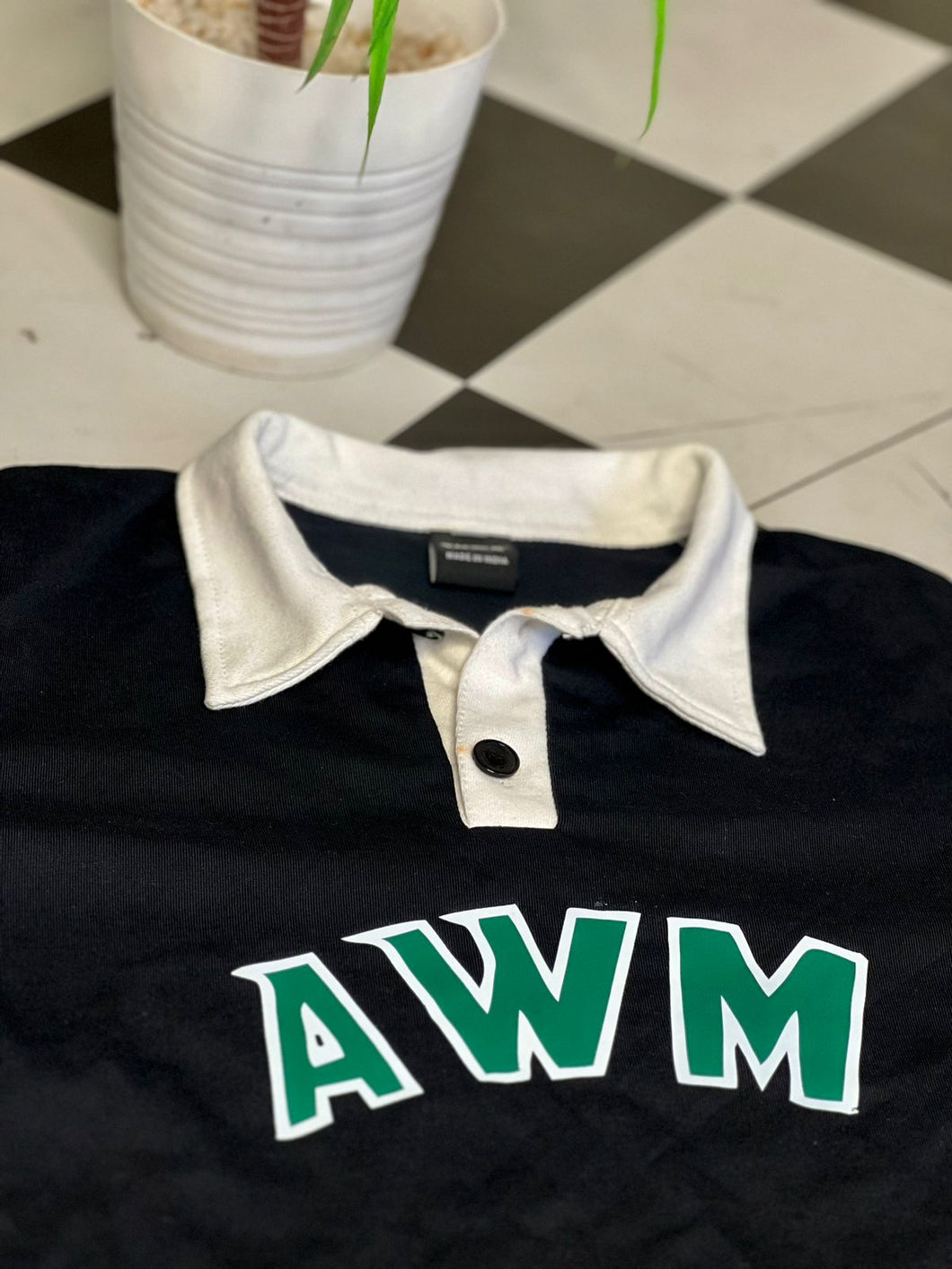 AWM Cotton Polo Neck T-shirt