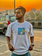 Load image into Gallery viewer, MTV White Cotton Oversized  T-shirt
