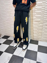 Load image into Gallery viewer, Thunderbolt Black Cotton Straight Pant
