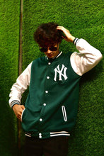 Load image into Gallery viewer, Green NYC Thick Cotton Sleeves Varsity™ Jacket
