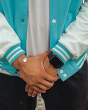 Load image into Gallery viewer, Sky Blue Letter Varsity™ Jacket
